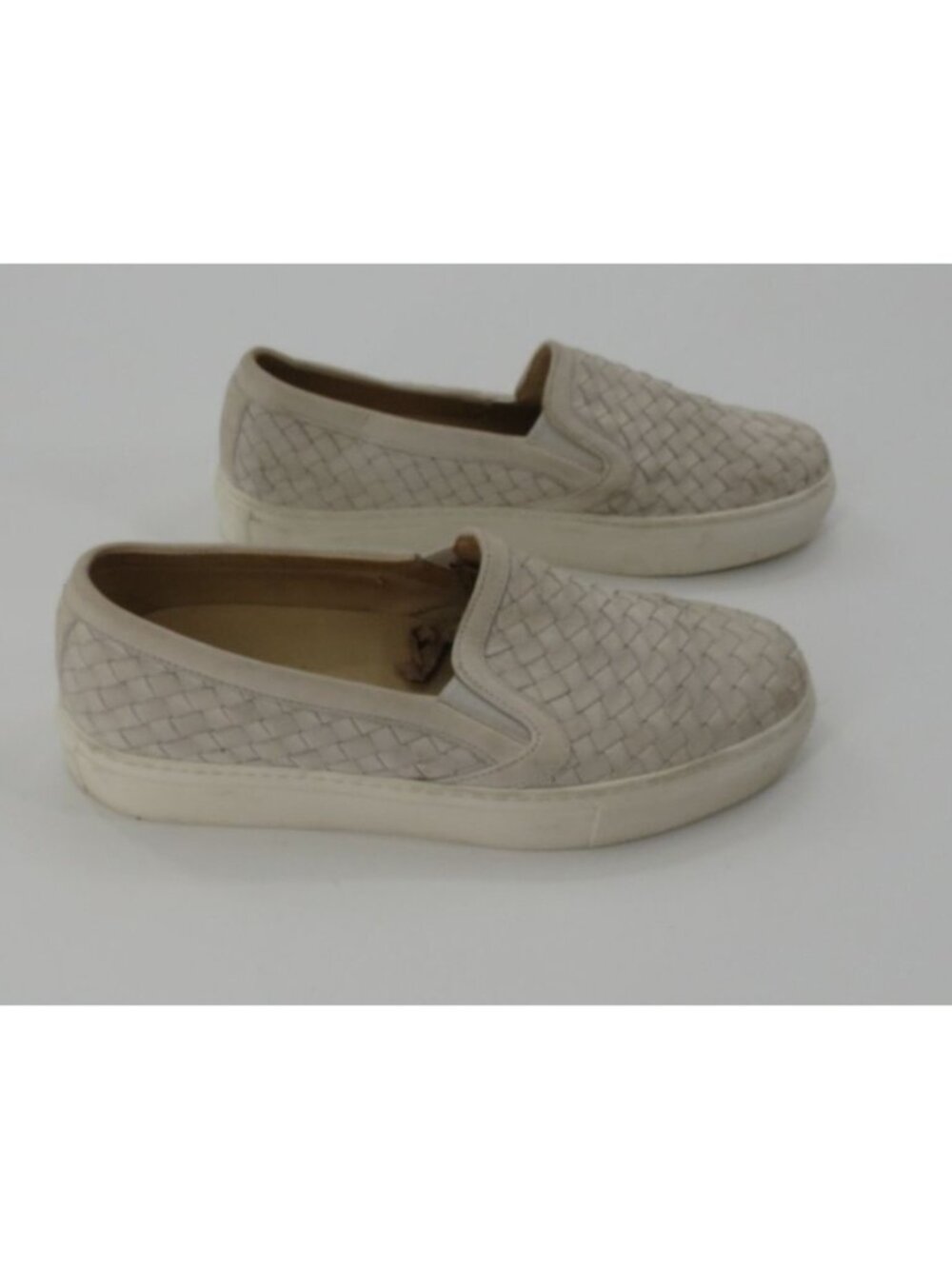 M Gemi The Cerchio Womens Woven Leather Slip On Sneakers White EU 37.5 7.5